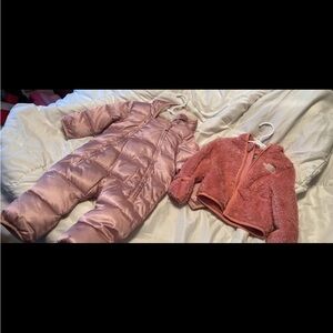 Pink Snowsuit and Jacket Set